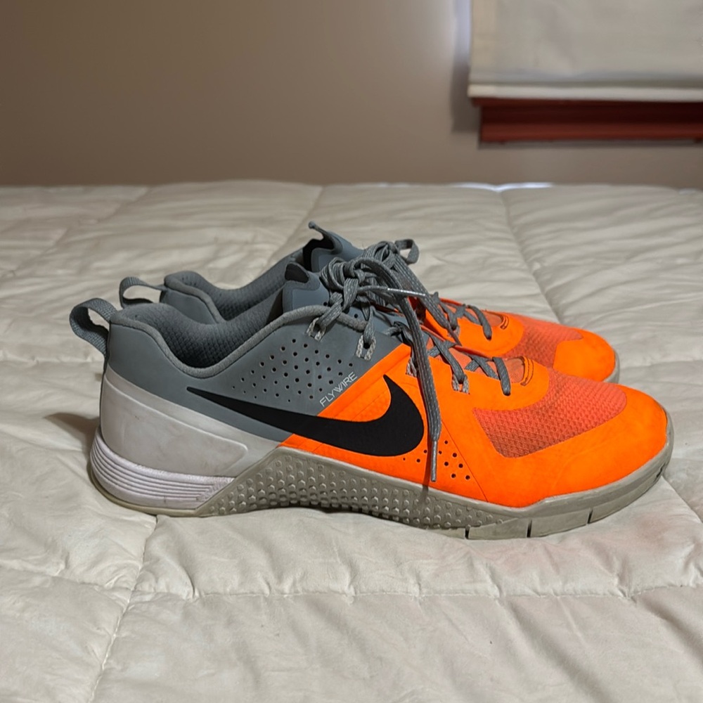 Original Nike Metcons Orange and Gray